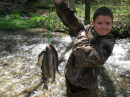 Child with many trout.